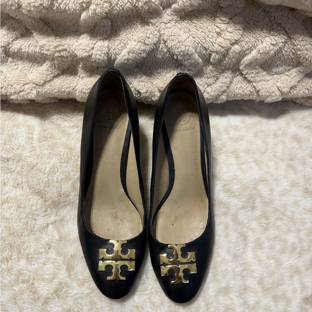 Tory Burch Black and Gold Women's Shoes